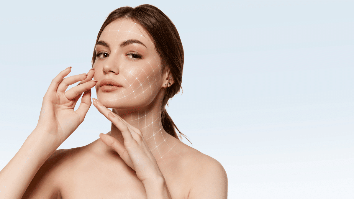 A young woman with smooth skin